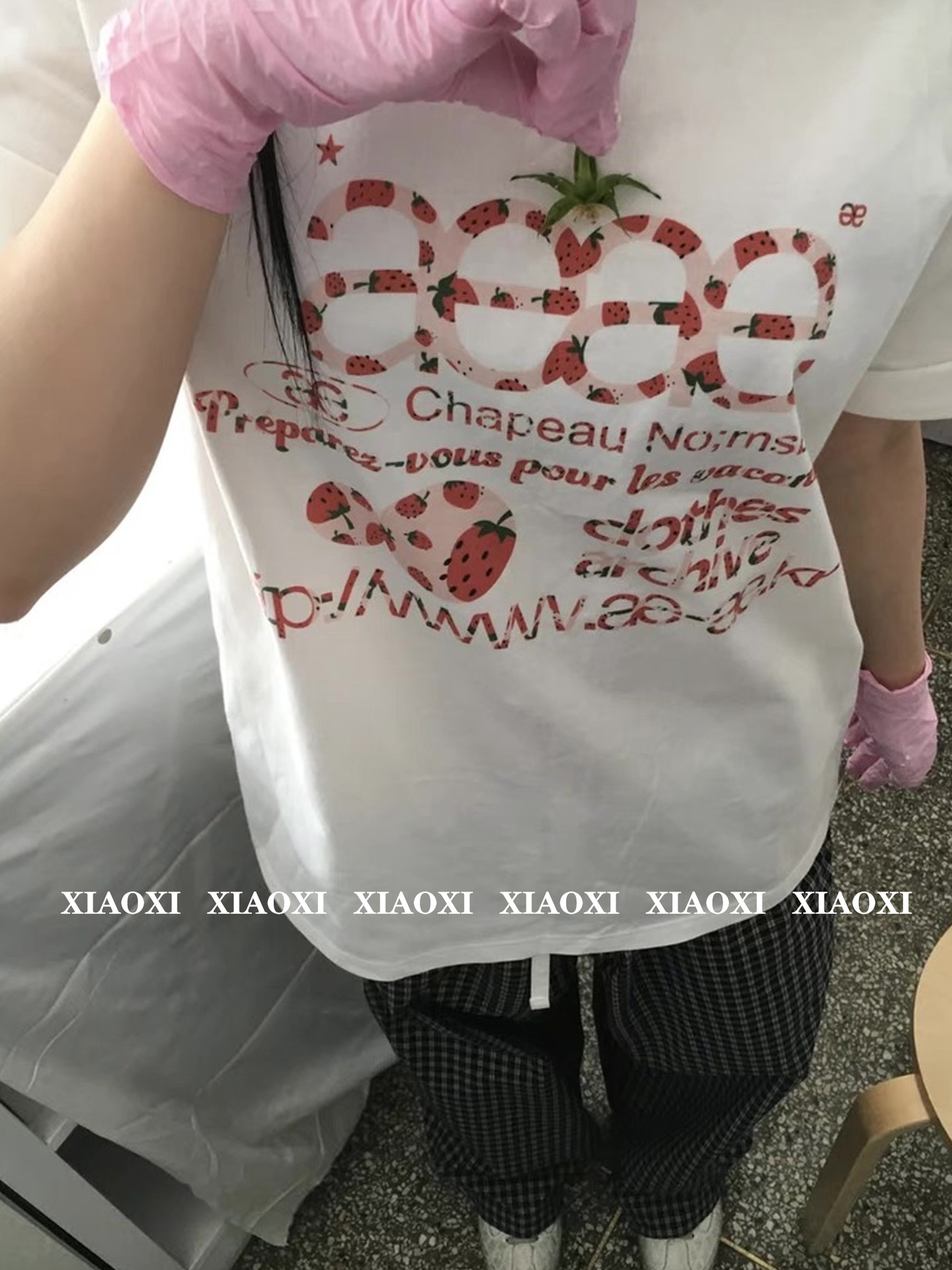 2025夏の新型韓国デザイナーのレトロae * e波点半袖tシャツの女性の丸襟が痩せて見える短い上着