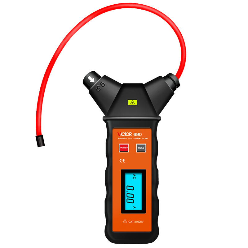 胜利仪器VC690钳形表数字钳形万用表柔性线圈大电流漏电流钳表
