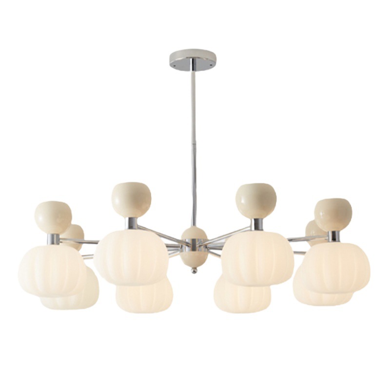 Todo el espectro crema viento lámpara de sala de estar francesa calabaza dormitorio lámpara de dormitorio principal lámpara de estudio retro paquete de lámparas Zhongshan