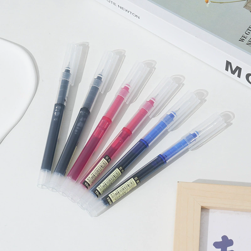 Rollerball Pen Quick-Dry 0.5 mm, Elementary School Writing, Transparent Cap, 14 cm