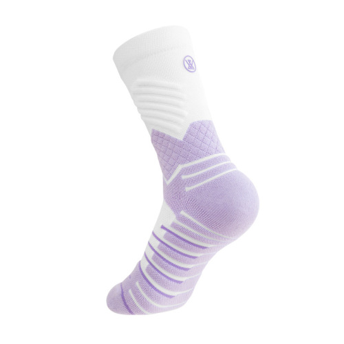 Sport's House women's mid-calf breathable non-slip badminton socks towel bottom sweat-absorbent and deodorant sports socks