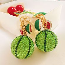 创意卡通礼品钥匙扣批发可爱水果西瓜背包挂件配件金属汽车钥匙扣