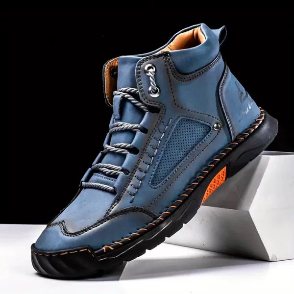 In Stock, New Autumn and Winter High-Top Martin Boots for Men, Cross-Border Large Size Leather Boots, Foreign Trade Hand-Stitched Popular Men's Boots