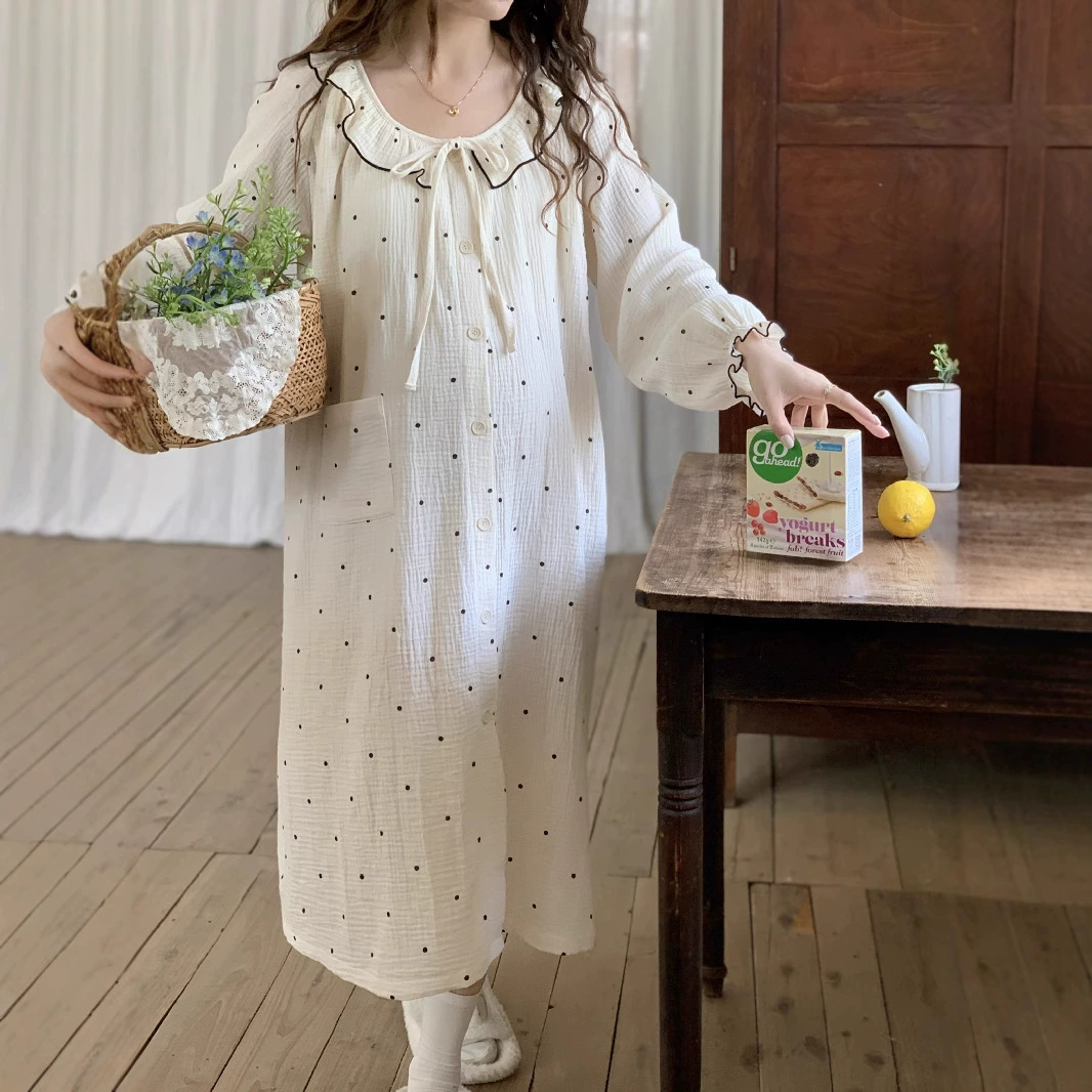 [6363] Ночная юбка для кормления грудного вскармливания летом и летом послеродовая хлопчатобумажная марля для беременных юбка для беременных