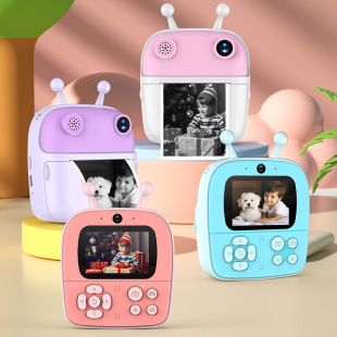 Q5 Snail Cartoon New Children's HD Digital Mini Print Camera Photo Video Gift