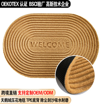 跨境批发定制压花地毯pvc防滑耐磨垫入户门地垫易吸水脚垫TPE垫子