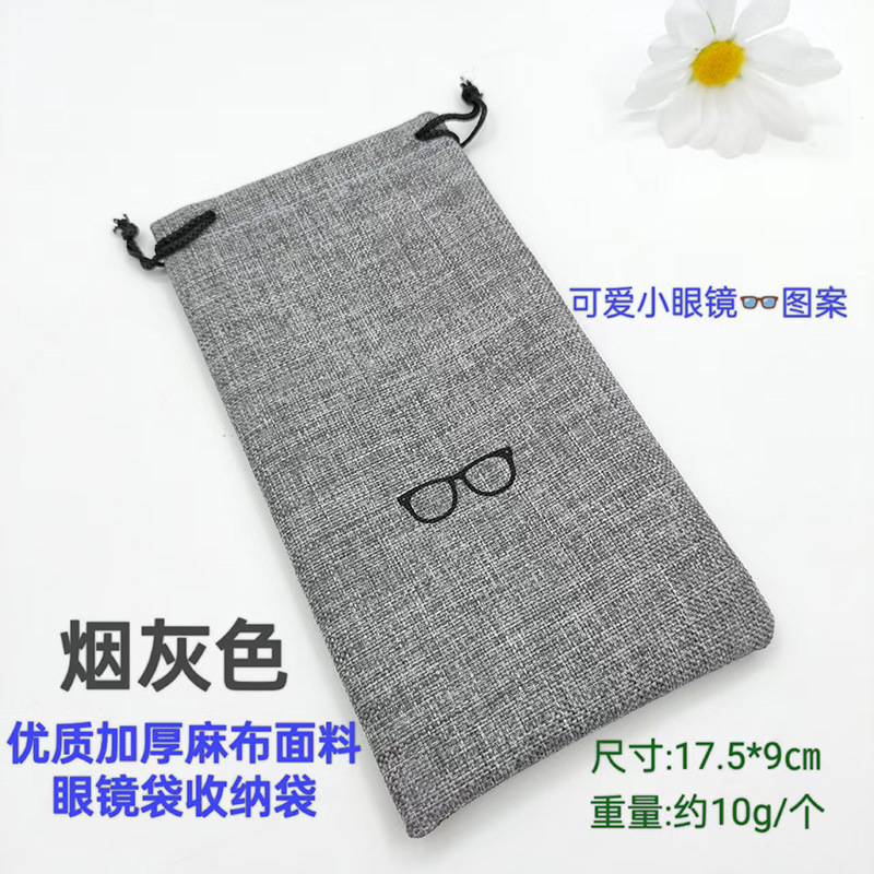 Accesorios para gafas, bolsas para gafas, gafas de sol para ojos de miopía, gafas de sol, gafas de lectura, bolsas de almacenamiento, bolsas de pulsera, lino de algodón retro