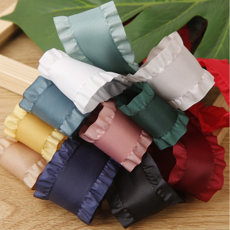 Falda de poliéster con volantes cinta DIY arco hecho a mano accesorios para el cabello zapatos de Ropa Accesorios de flores caja de regalo cinta de la flor