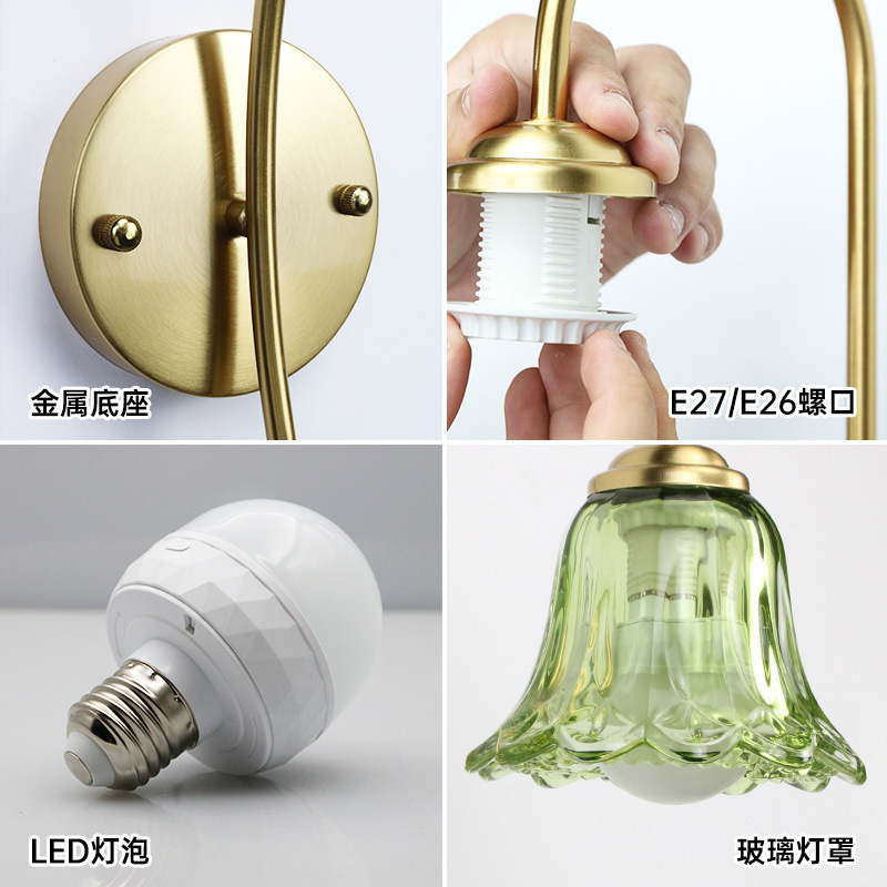 スズランハイエンドレトロ寝室誕生日雰囲気ランプ無火 RGB ウォールランプ装飾新しいペンダント寝室ランプ|undefined