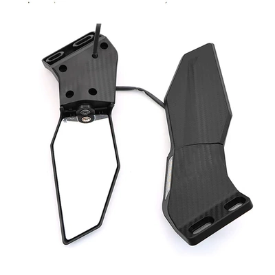 Motorcycle universal rearview mirror modification fixed wing Ducati fixed wing Sports Car Rearview Mirror R3R25 NINJA (Motorcycle rearview mirror) - white-glass