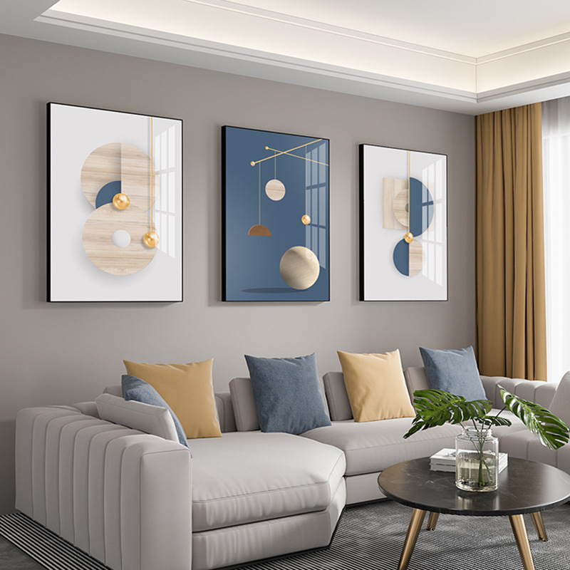 Modern abstract living room decoration p...