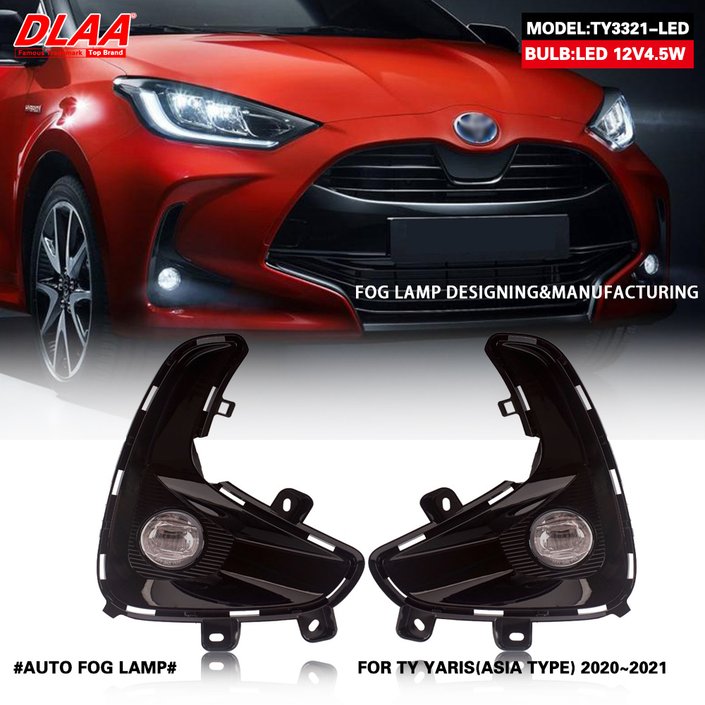 Aplicable a Toyota 20 / 21 nuevo conjunto de lámpara de niebla LED Yaris, lámpara de niebla, lámpara diurna, lámpara de barra delantera