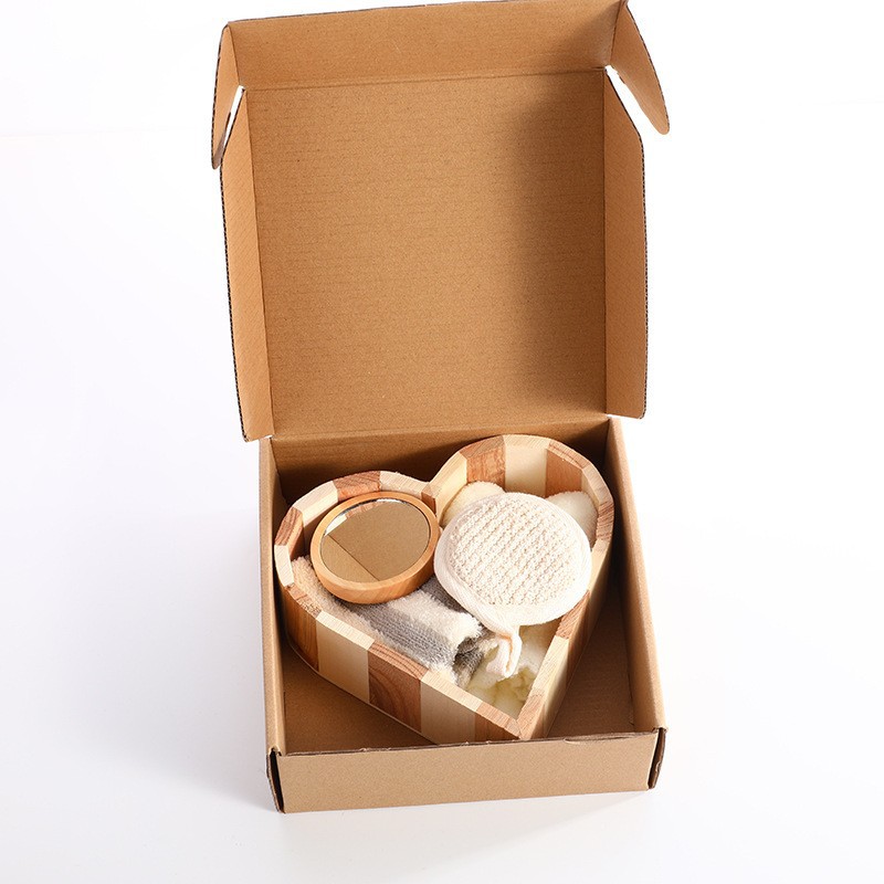 Suministro directo de fábrica en forma de corazón barril caja de regalo de baño suministros de baño regalos de negocios de vacaciones regalo traje de baño