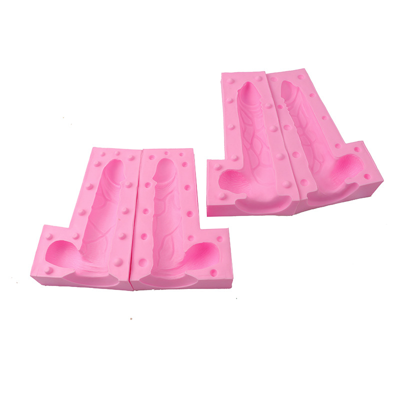 Parodia del molde de silicona sexy tridimensional del pene de los hombres segundo niño crema pastel decoración molde de chocolate fondant molde
