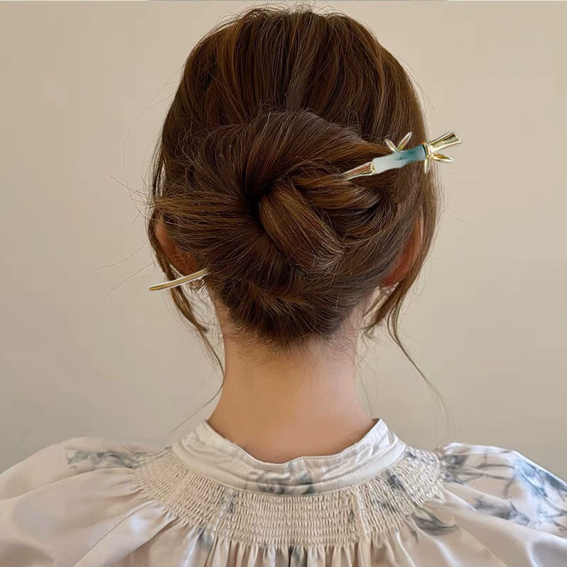 Металлическая шпилька в китайском стиле, Женская антикварная шпилька для волос на спине, Высококачественная шпилька Cheongsam Hanfu, аксессуары для волос