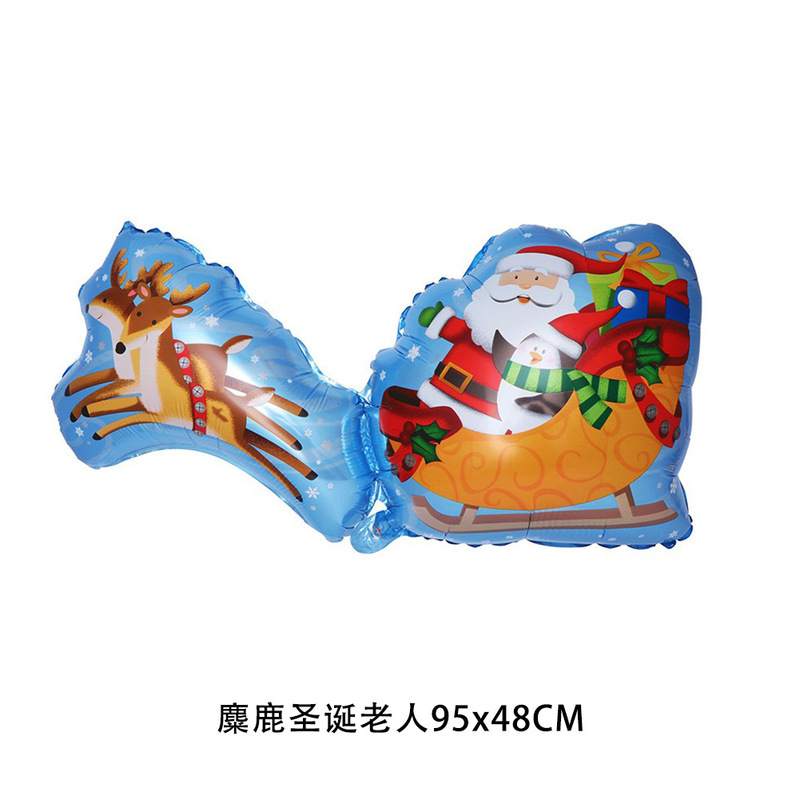 クリスマスシリーズアルミフィルム風船 クリスマスショッピングモール 学校 クリスマスイブパーティー装飾 アルミホイル風船用品|undefined