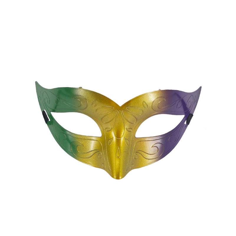 Carnaval ventas en caliente nuevo tricolor retro máscara de mitad de cara carnaval party disfraz prop máscara de escenario