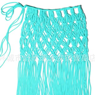Foreign Trade Amazon Cross-Border New Hand-Woven Hollow Bikini Cover-Up Casual Beach Knee-Length Skirt