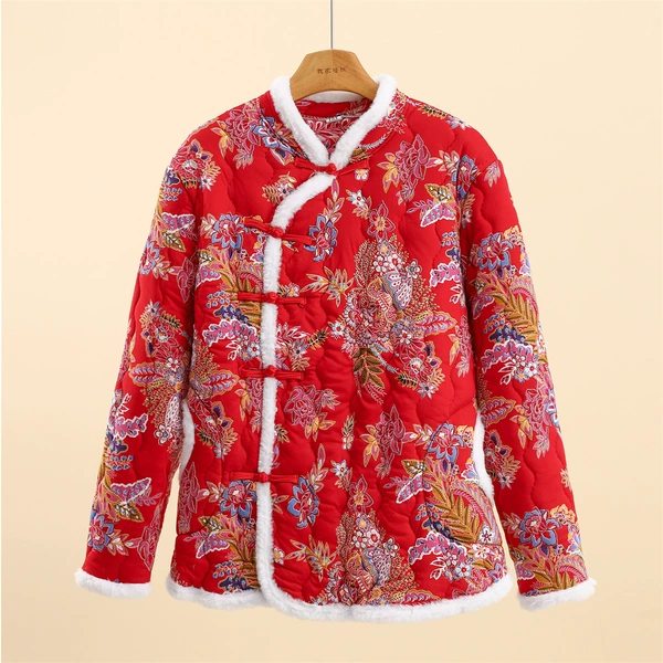 Red phoenix flower (cotton plate buckle)