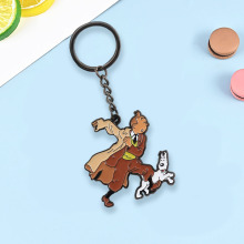 丁丁历险钥匙链丁丁米卢雪钥匙圈80年代复古漫画周边吊坠背包挂饰