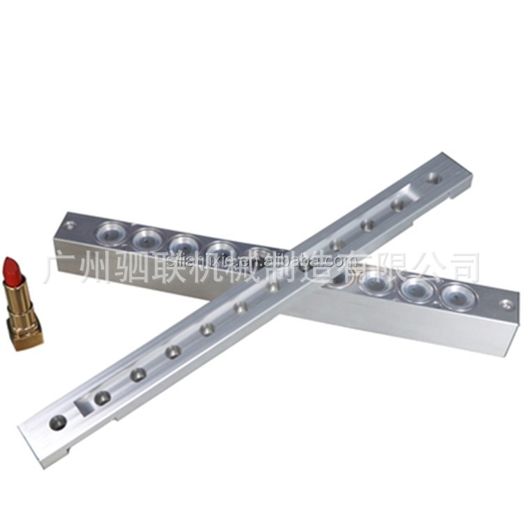 厂家直销110孔半硅胶口红模具 12.1mm12孔口红鸟嘴斜口铝制模具