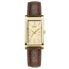 Brown leather gold frame