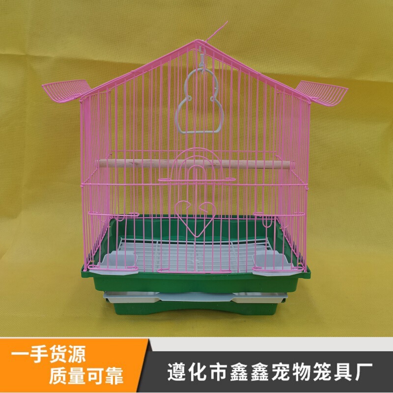 Factory wholesale 102 bird cage small bird cage parrot cage shape cage ornamental cage small bird cage Steeple House cage