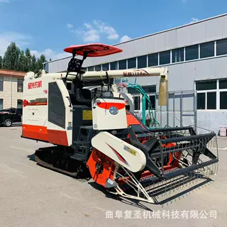 星光120马力全喂入式履带联合收割机 水稻小麦一机多用收割机