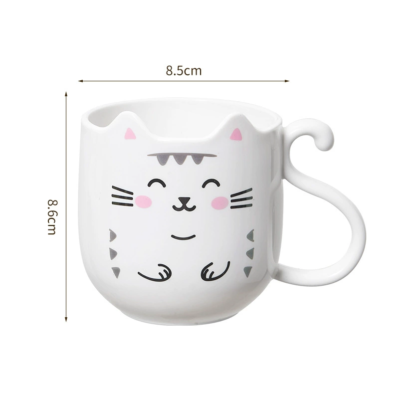 children's cartoon toothbrush and mouthwash set, cute animal cup 201–300 ml, 3-color options