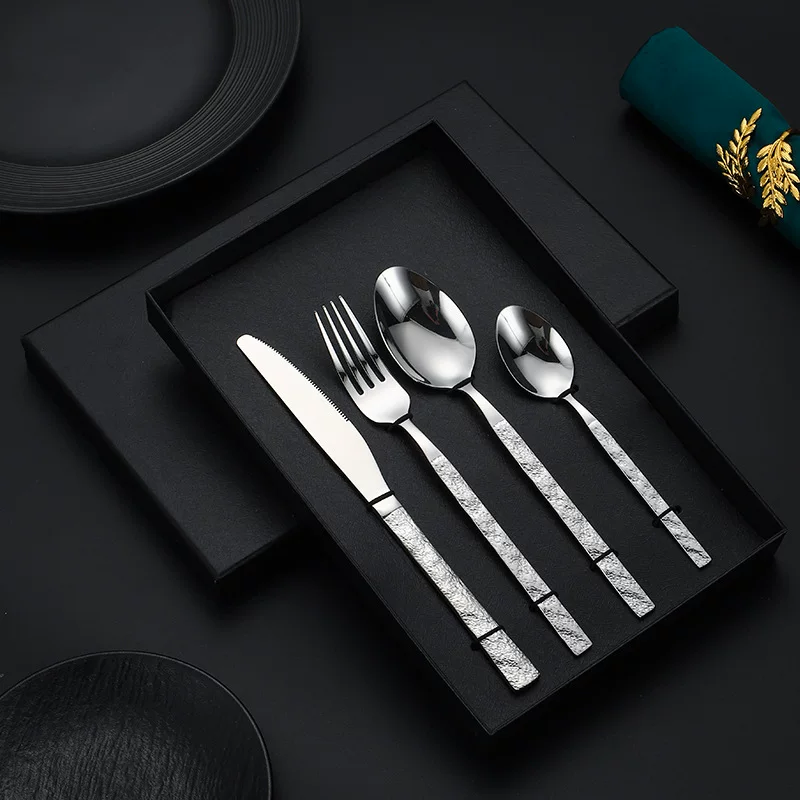 (Cross-border trading), creative set stainless steel, tableware, gift box, 4 piece set