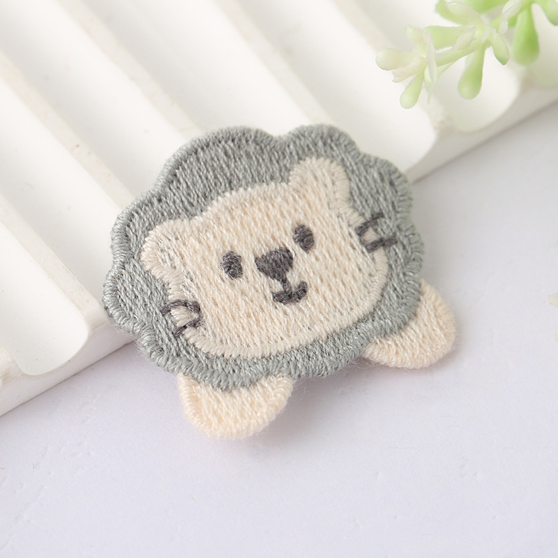 かわいいクマと子犬の刺繍ステッカー、ベビー服アクセサリー、子羊パッチステッカー、手元帳ステッカー、スカーフと帽子ステッカー|undefined