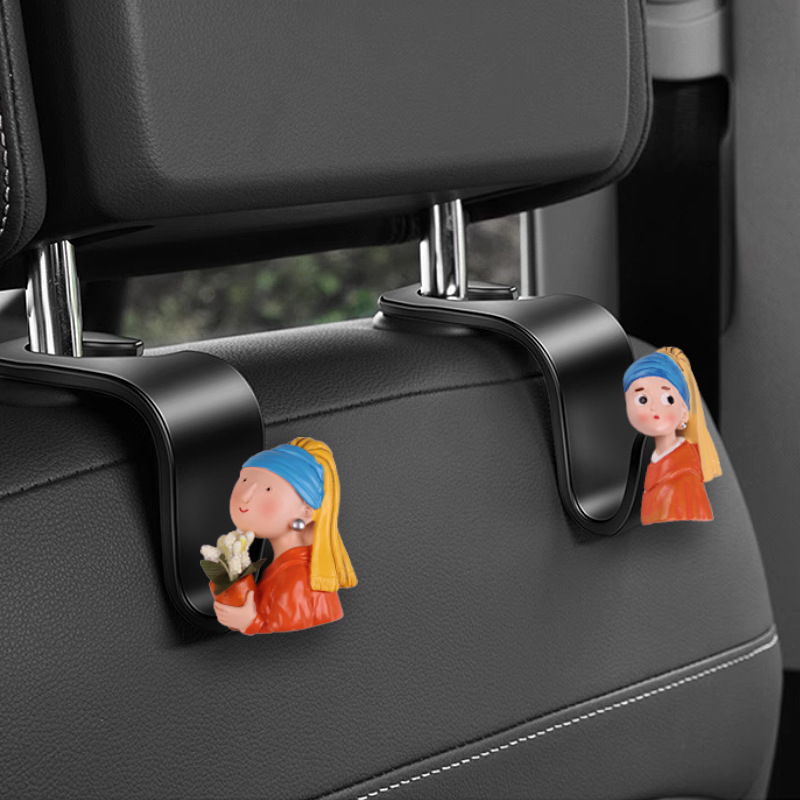 Automóvil escondido detrás del soporte de teléfono móvil gancho multifuncional para artículos de automóvil gancho de asiento creativo pequeño gancho