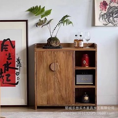 レトロな古い楡木のお茶の戸棚の家庭の多機能の収納棚の古い扉の板は古い茶器のロッカーのサイドキャビネットを作ります。