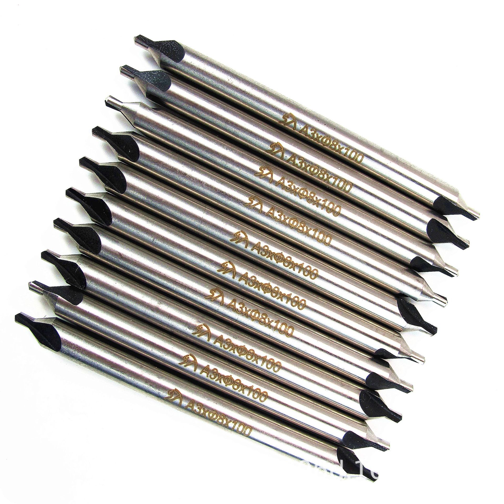 四川天虎加长中心钻/川工高速钢中心钻：A3×8×100