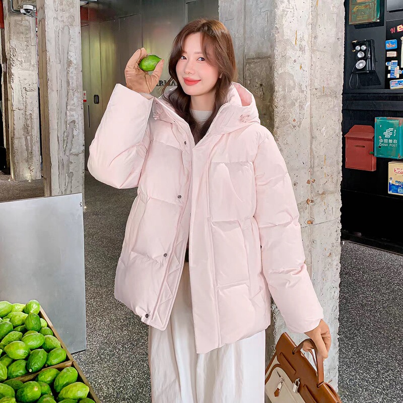 Off-Season Genuine White Duck down Jacket for Women Clearance Petite Short Thick Loose Fashion Trendy Couple Coat