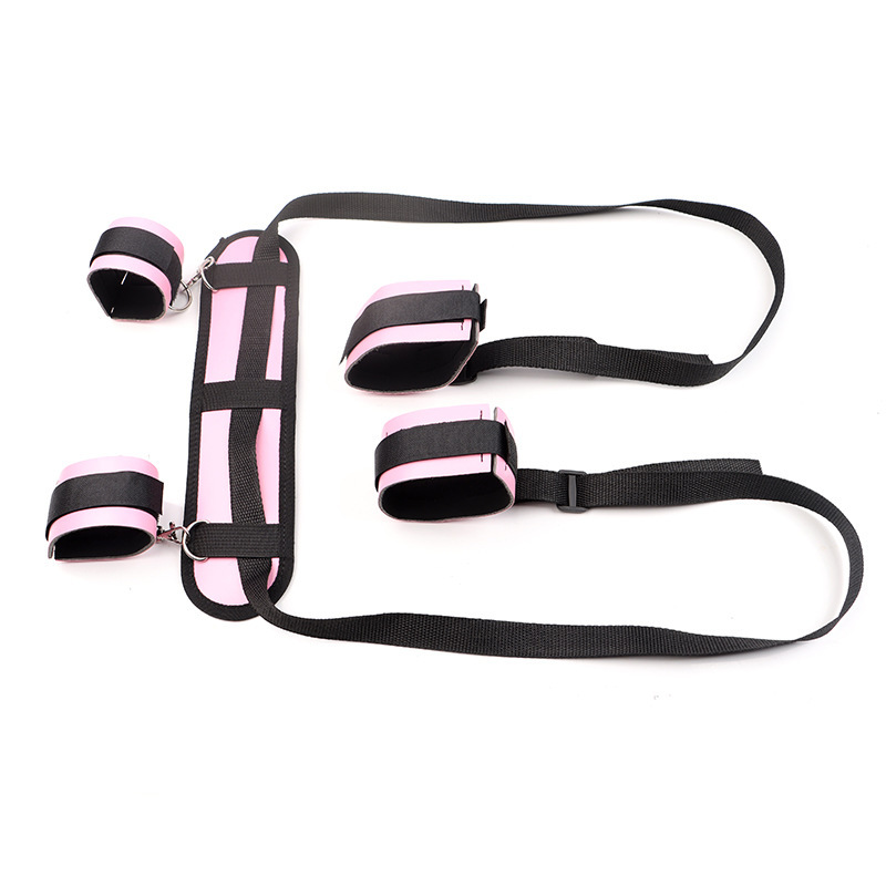 Nylon Leg Splitter Restraint with Adjustable Straps, Black Bondage Training Tool — detail image 1