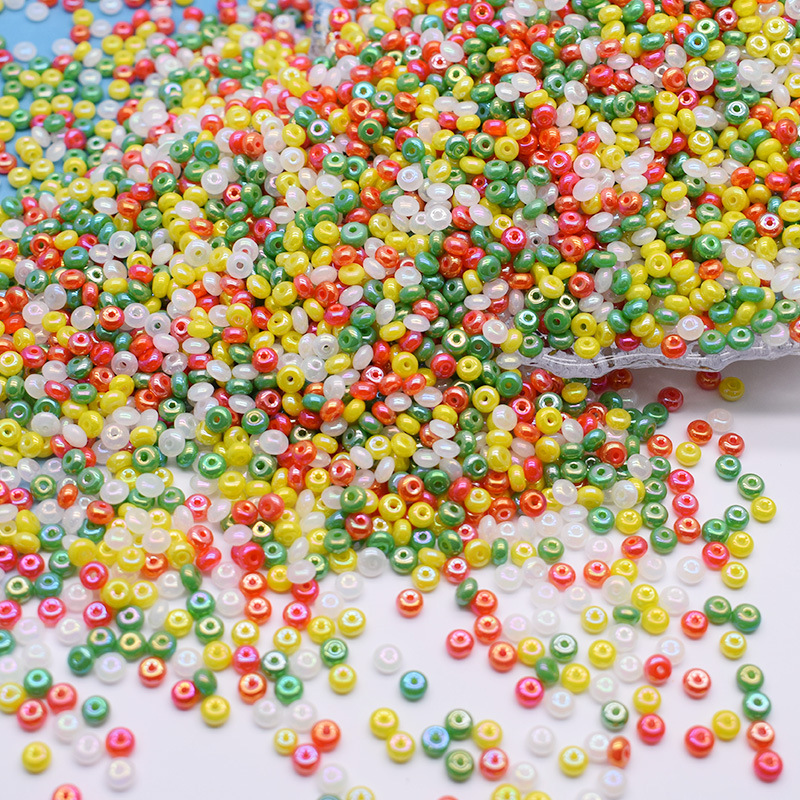 Cross-border hot 6*3mm mixed color abacus beads donut beaded diy bracelet necklace beaded jewelry accessories wholesale