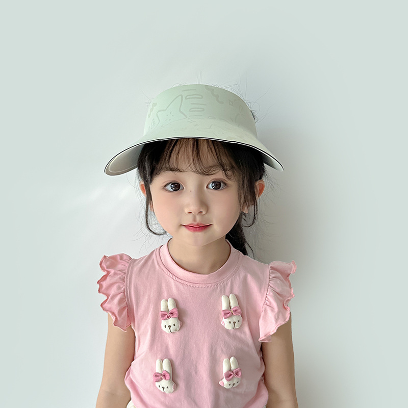 Sombrero de protección solar para niños Sombrero de verano al aire libre Sombrero de niña Sombrero de bebé Sombrero de techo vacío Deportes al aire libre Sombrero de niño
