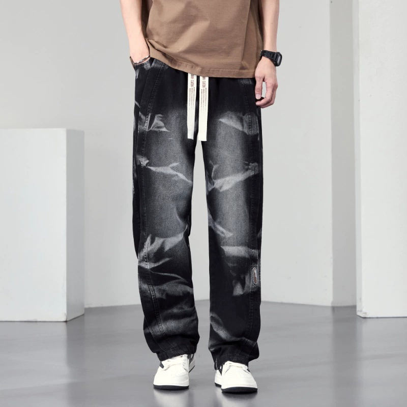 JYF-2567 весенний 2025 новый большой размер мужской свободный прямой стиль отдыха