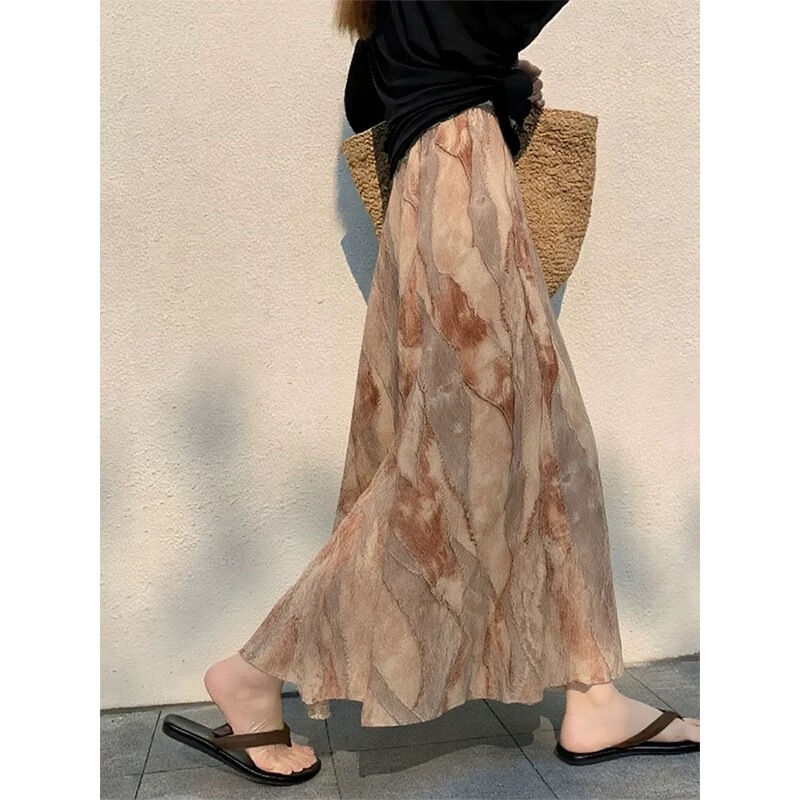 Beautiful Skirts for Important Occasions, Super Stylish Spring Wear, High-Waisted, Elegant, Irregular Cut, Letter Print, Women's Skirts Beautiful Skirts for Important Occasions, Super Stylish Spring Wear, High-Waisted, Elegant, Irregular Cut, Letter Print, Women's Skirts