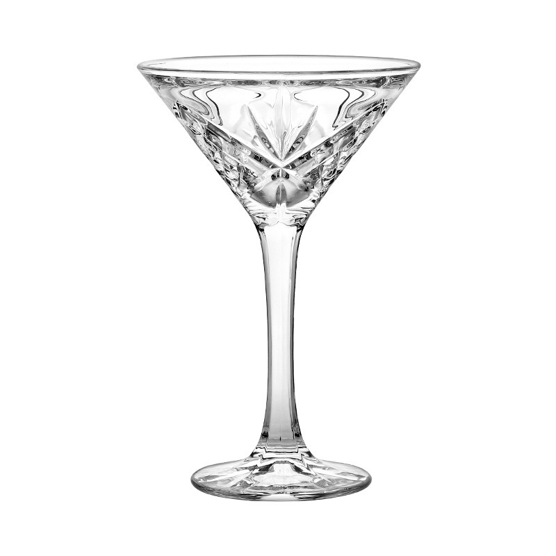 Copa de cóctel en relieve retro Copa Martini Cuenco de helado de cristal para el hogar Tazón de helado Tazón de postre