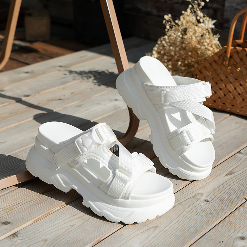 Women's Platform Summer Slides - true deals club