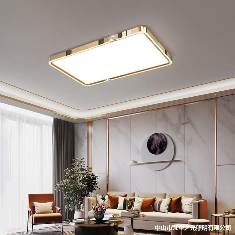 Square Light Rectangular Bedroom Luxury Iron Home Diamond Ring Light Living Room Led Master Bedroom Ceiling Light Artist Lighting