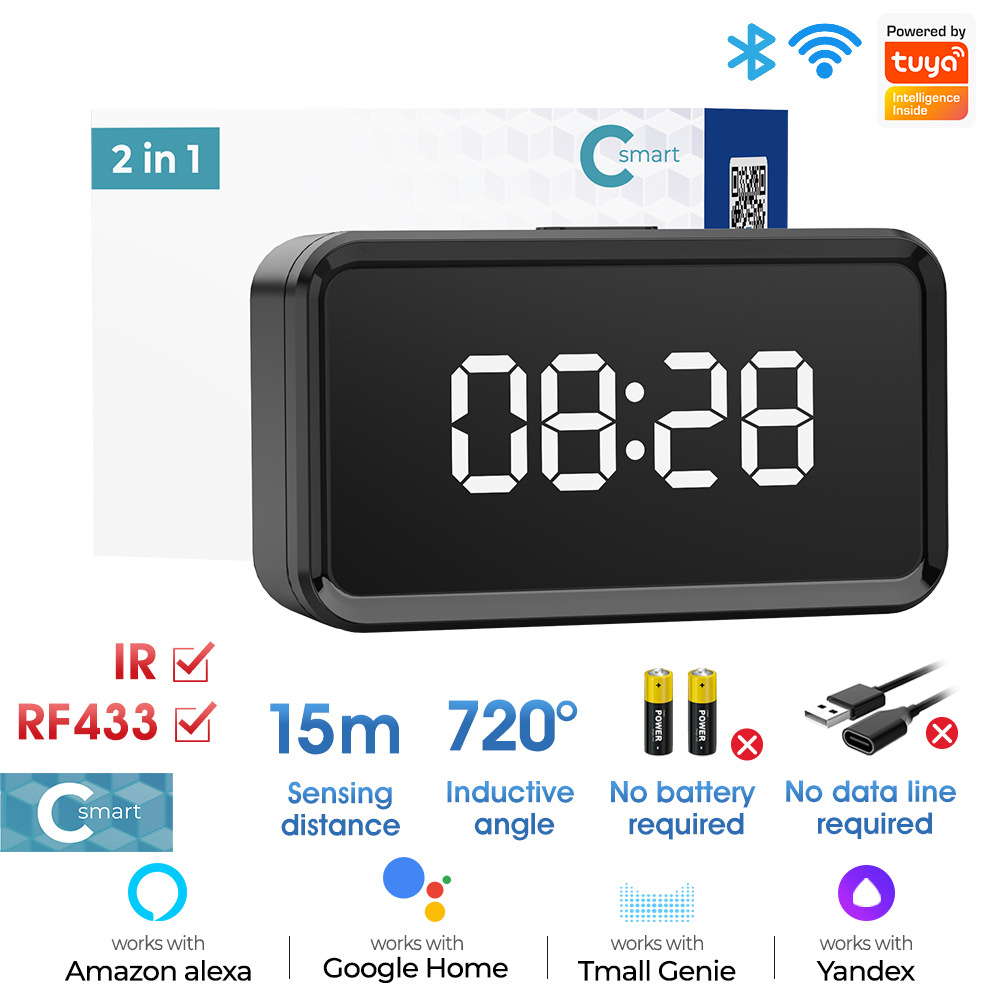 Hogar inteligente WiFi IR control remoto universal por infrarrojos RF control remoto RF aplicación de graffiti control de electrodomésticos interruptor de aire acondicionado