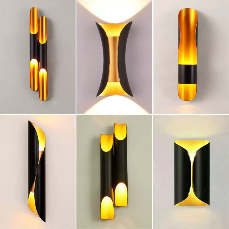 北欧后现代创意复古工业简约床头壁灯客厅背景墙走廊卧室LED壁灯