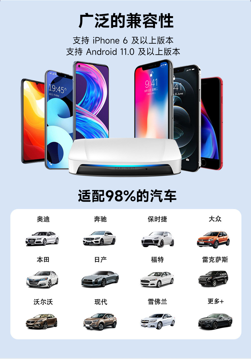 Cross-Border Original Car Sdm660 Wireless Carplay Adapter HDMI Car-Machine Interconnection Car Android Box in Stock
