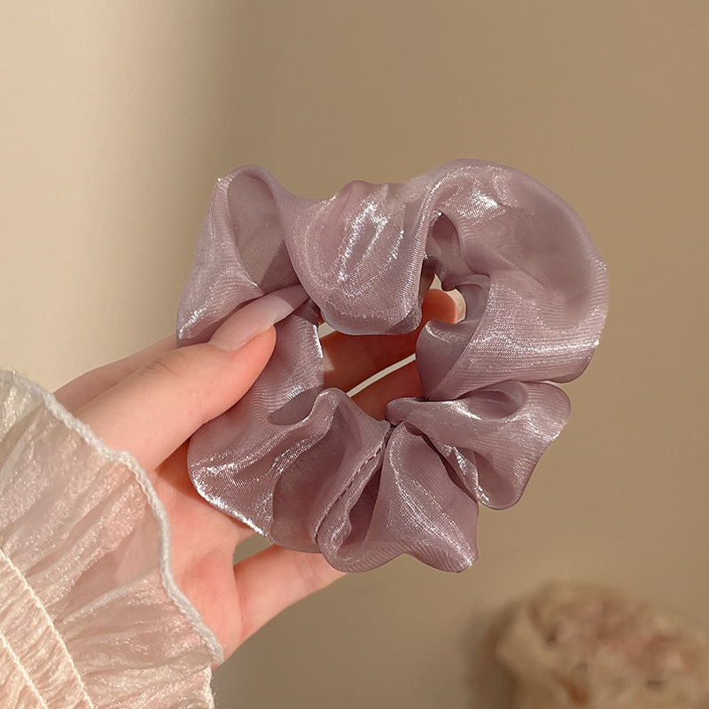 Coletero Scrunchie de Encaje con Flor de Alta Elasticidad para Mujer