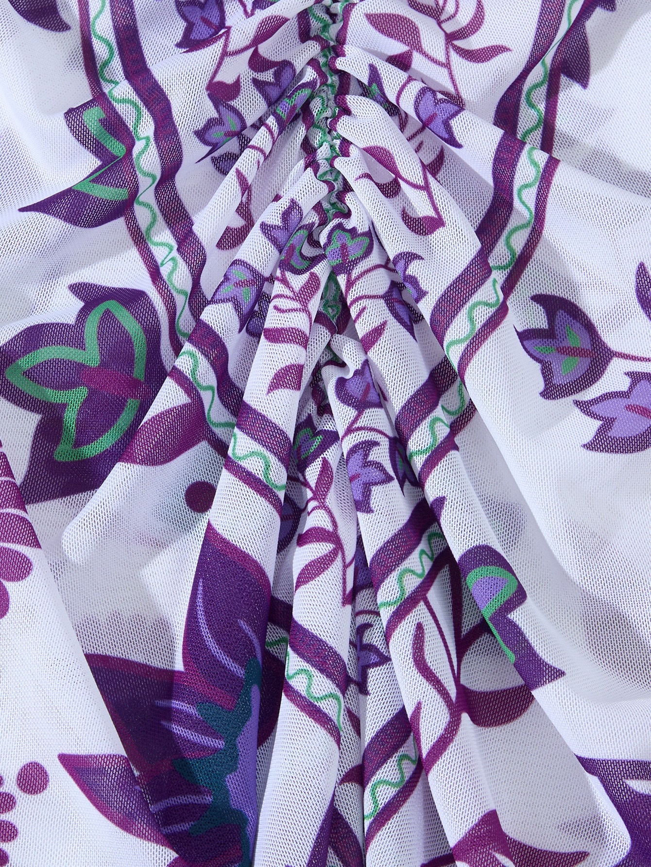 Push-up Underwire One-piece Swimsuit Tummy Control Digital Print_voghion.com