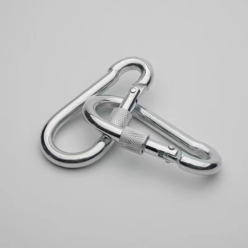厂家直销9*90mm铁镀锌挂扣 登山钩 安全保险钩 爬山扣连接环