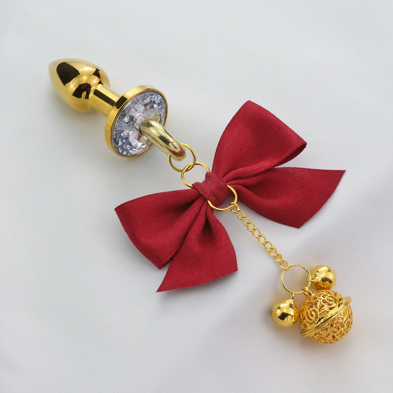 Bow gold breast clip women's supplies sm fun tools flirting yin clip punishment Mimi nipple clip nipple anal plug